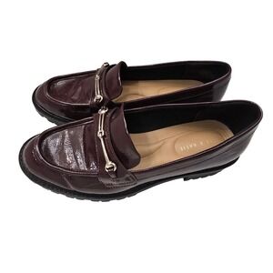 Kelly & Katie Brown‎ Patent Leather Horsebit Loafers Women's 7M Classic Preppy